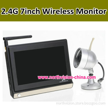 Wireless Baby Monitor with 7 Inch Monitor, Night Vision Camera, 4 CH. Support AV-in (NG-705)